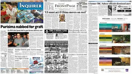 Philippine Daily Inquirer – May 21, 2016