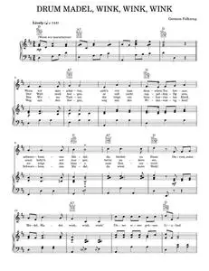 Drum Madel Wink, Wink, Wink - German Folksong (Piano-Vocal-Guitar)