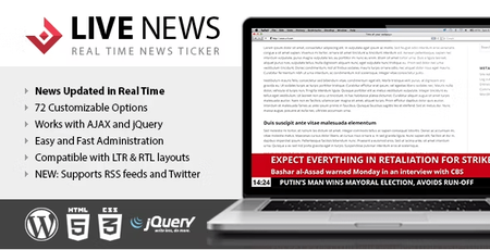 Codecanyon - Live News v2.17 - Real Time News Ticker