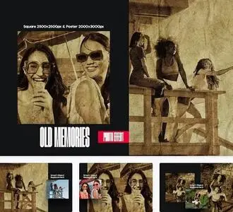 Old Memories Square And Poster Photo Effect - C92ZM9C