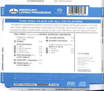 Detroit SO, Paray - Paray conducts Chabrier And Roussel {Mercury Living Presence} [Hybrid SACD: PS3 SACD Rip & EAC CD Rip]