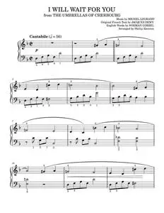 I Will Wait For You [Classical version] (arr. Phillip Keveren) - Michel Legrand (Easy Piano)