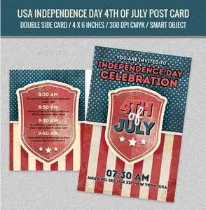 GraphicRiver - USA Independence Day 4th of July Post Card