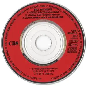 Bill Withers - Lovely Day (Sunshine Mix) [3-inch CD-Single] (1988)