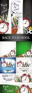 Back to School Banners & Backgrounds Vector