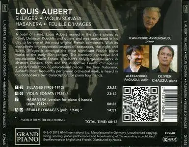 Louis Aubert - Sillages, Violin Sonata, Habanera, Feuille d'images - Armengaud, Fagiuoli, Chauzu (2015) {Grand Piano GP648}