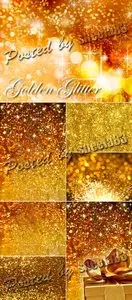 Stock Photo - Golden Glittering Backgrounds