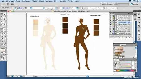 Modedesign in Illustrator: Figurine