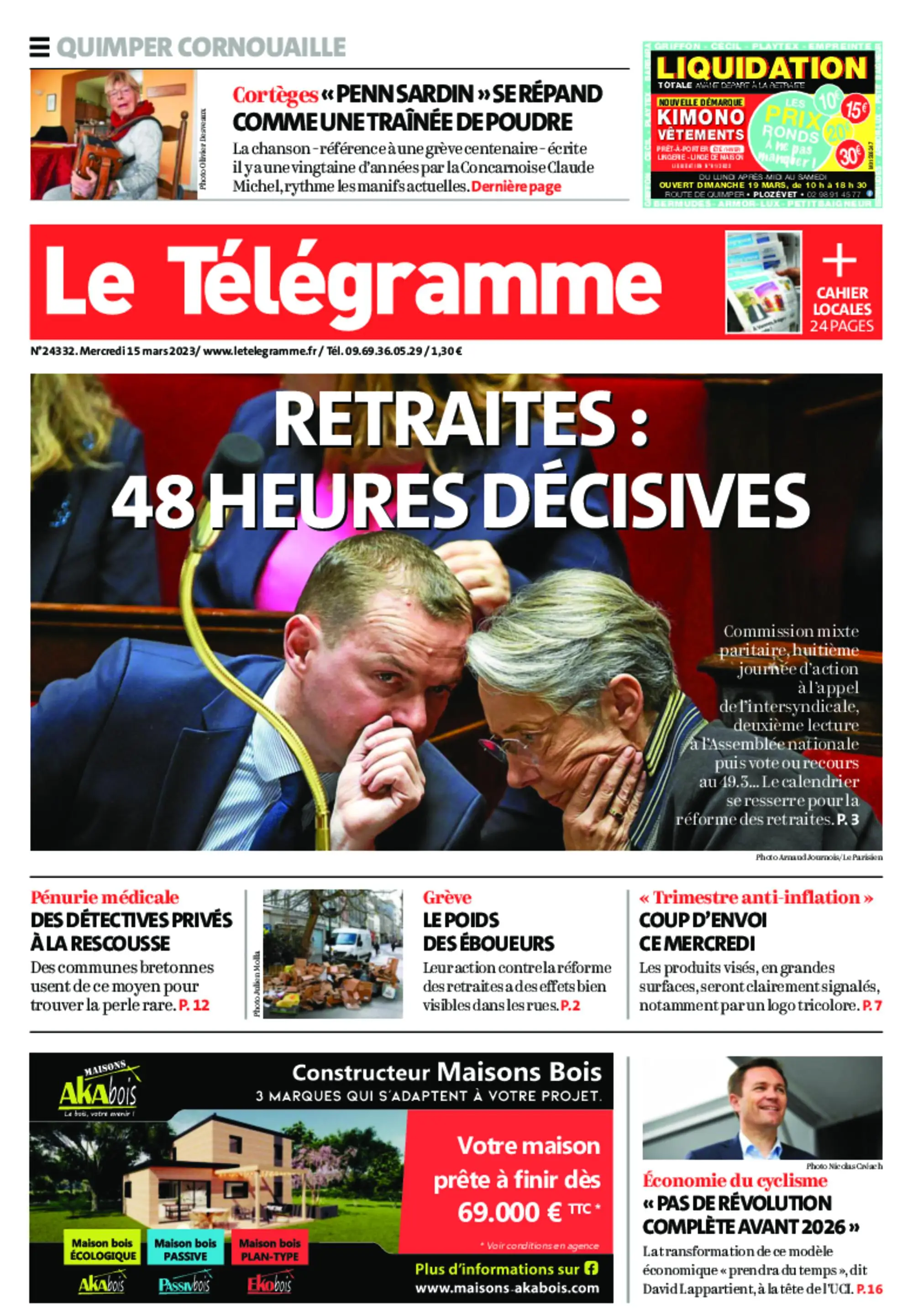 Le Télégramme Quimper – 15 mars 2023 / AvaxHome