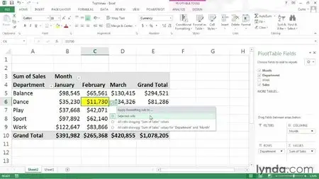 Excel 2013: Pivot Tables in Depth with Curt Frye