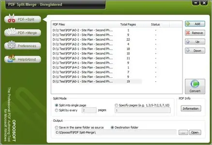 OpooSoft PDF Split-Merge 6.1