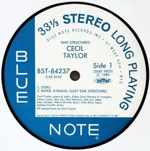 Cecil Taylor - Unit Structures (King Records, Japan) Vinyl rip in 24 Bit/96 Khz + CD-format 