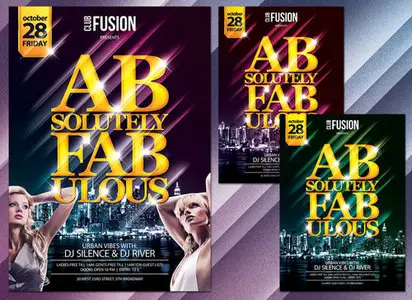 AbFab Flyer PSD Template