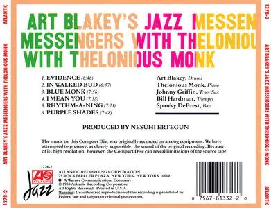 Art Blakey's Jazz Messengers With Thelonious Monk (1958) [Re-Up]