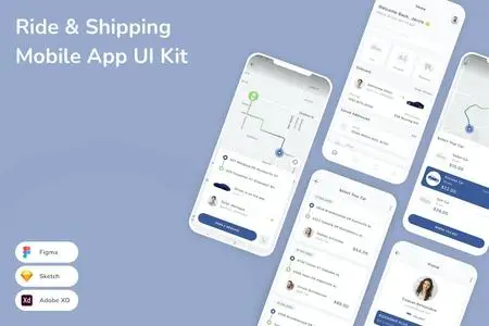 Ride & Shipping Mobile App UI Kit