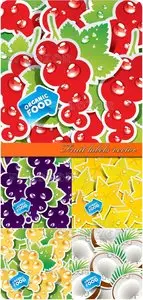Fruit labels vector