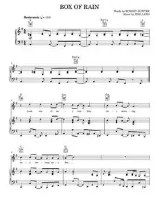 Box of rain - Grateful Dead (Piano-Vocal-Guitar)