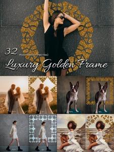 32 Luxury Golden Frame Pack for Photoshop