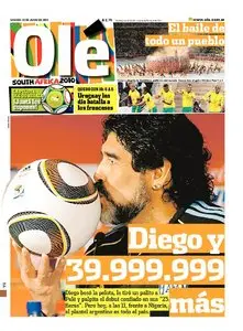 Diário Olé 12 de Junho de 2010