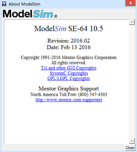 Mentor Graphics ModelSim SE 10.5