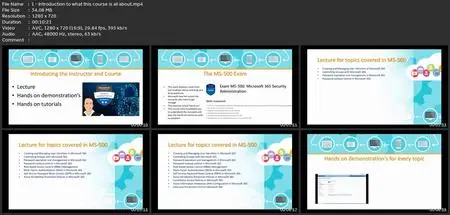 Ms-500 Microsoft 365 Security Administration Lectures & Sims