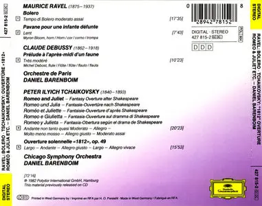 Daniel Barenboim – Ravel – Debussy - Tchaikovsky (1982)