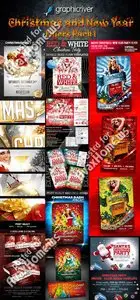 GraphicRiver Christmas and New Year Flyers Pack 1