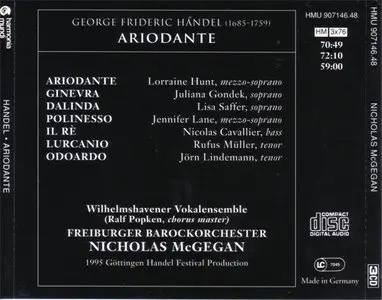 George Frideric Handel - Freiburger Barockorchester / Nicholas McGegan - Ariodante (1995, Reissue 2006) [REPOST]