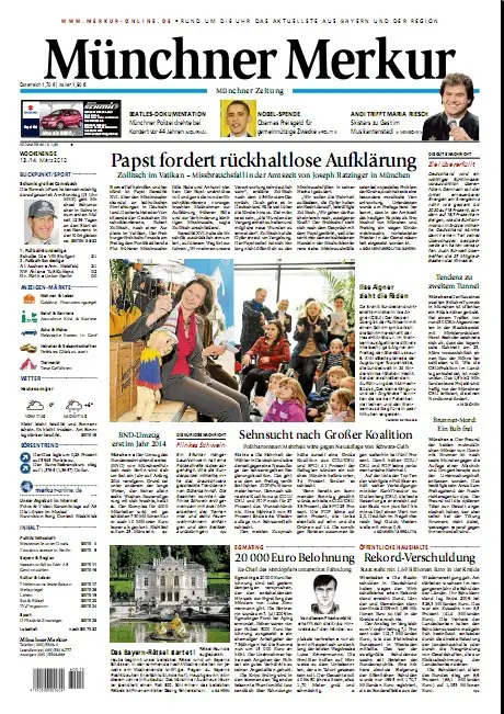 Münchner Merkur Wochenendausgabe vom 13./14. März 2010