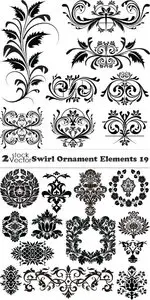Vectors - Swirl Ornament Elements 19