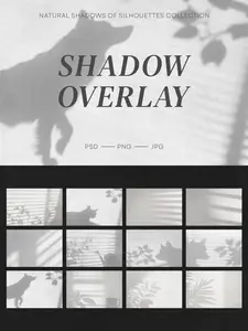 Floral Dog Shadows Overlays for Photoshop