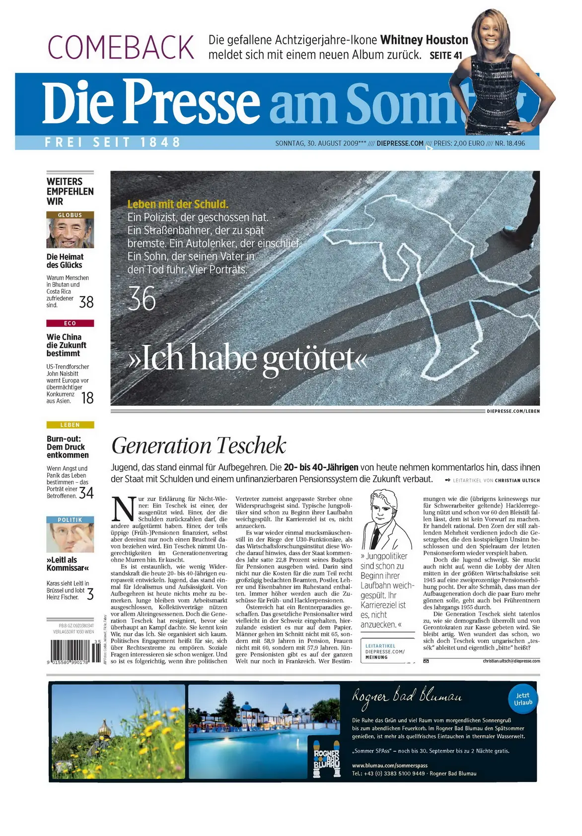 Die Presse am Sonntag vom 30 August 2009