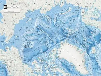 National Geographic Arctic Ocean Floor Map