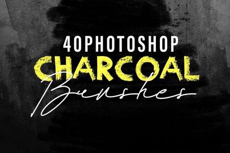 40 Charcoal Photoshop Brushes