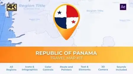 Panama Map - Republic of Panama Travel Map 30442407