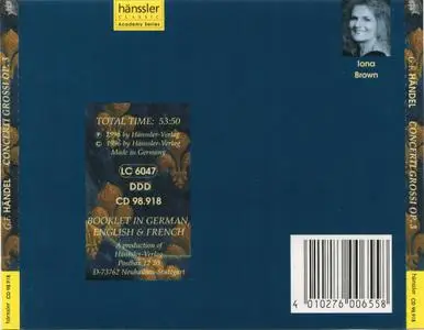 Iona Brown, Academy of St. Martin in the Fields - Handel: Concerti grossi Op. 3 (1996)