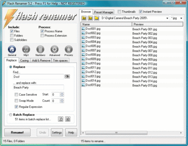 RL Vision Flash Renamer v6.52