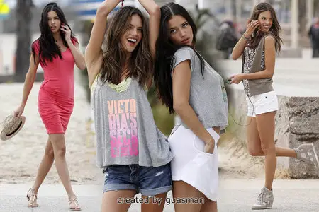 Adriana Lima and Alessandra Ambrosio - Photoshoot in Venice beach March 7, 2013