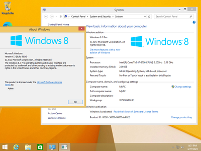 Windows 8.1 Pro/Enterprise Build 9600 Multilingual (x64) Preactivated March 2023