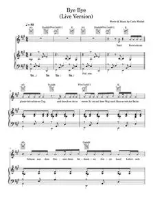 Bye Bye - Cro (Piano-Vocal-Guitar (Piano Accompaniment))
