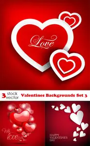 Vectors - Valentines Backgrounds Set 3