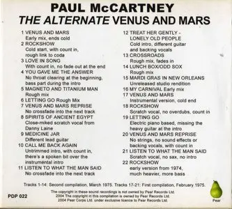 Paul McCartney - The Alternate Venus And Mars (2004) {Pear} **[RE-UP]**
