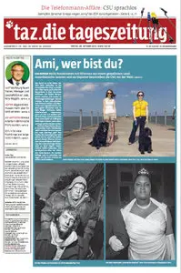 Tageszeitung TAZ vom 26 Oktober 2012