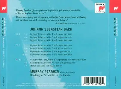 Murray Perahia - Murray Perahia plays Bach Keyboard Concertos (2011) (Repost)
