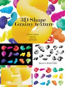 Creativemarket - 15 Variation 3D Shape Grainy Texture 10312833