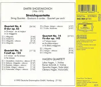 Hagen Quartett - Shostakovich: String Quartets Nos.4, 11 & 14 (1999)