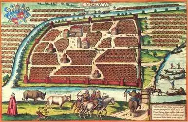 Maps of Moscow 16, 17 and 18 centuries