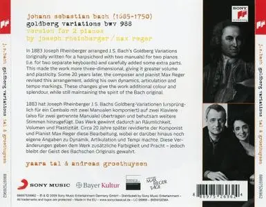Yaara Tal, Andreas Groethuysen - Johann Sebastian Bach: Goldberg Variations (Version for 2 Pianos by Rheinberger/Reger) (2009)