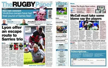 The Rugby Paper – January 19, 2020