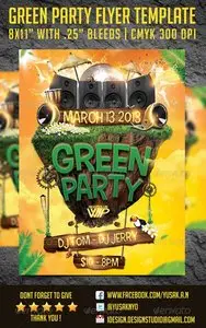 GraphicRiver Green Party Flyer Template